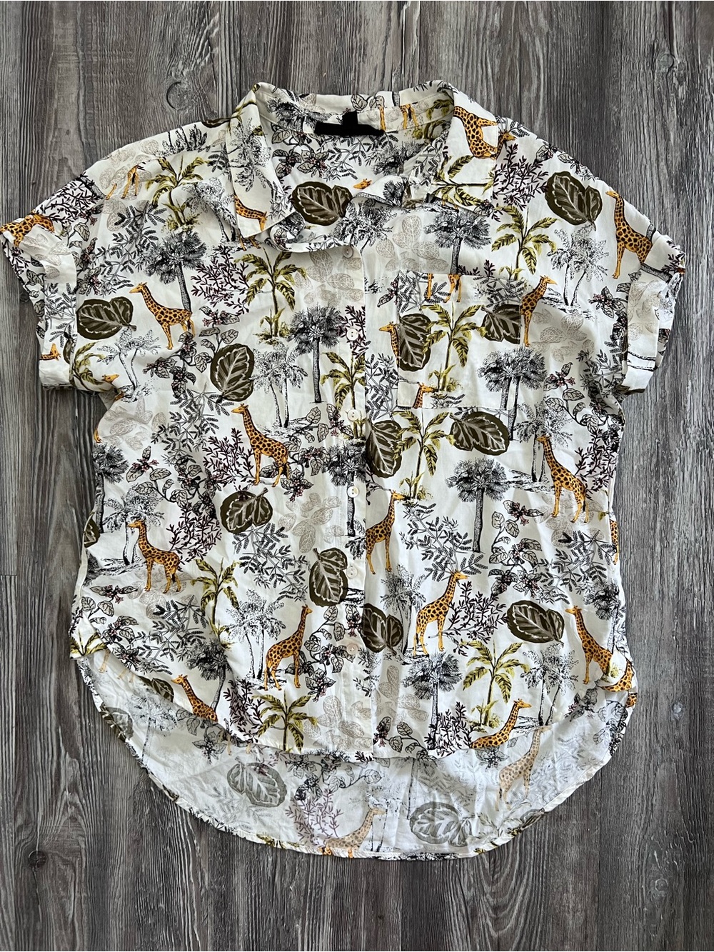 Jane & Delancey Jungle Print Button Down Shirt
